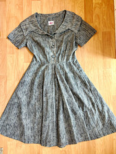 Swing Kleid Damen Kleid Gr. 40Grau A-Linie kn...