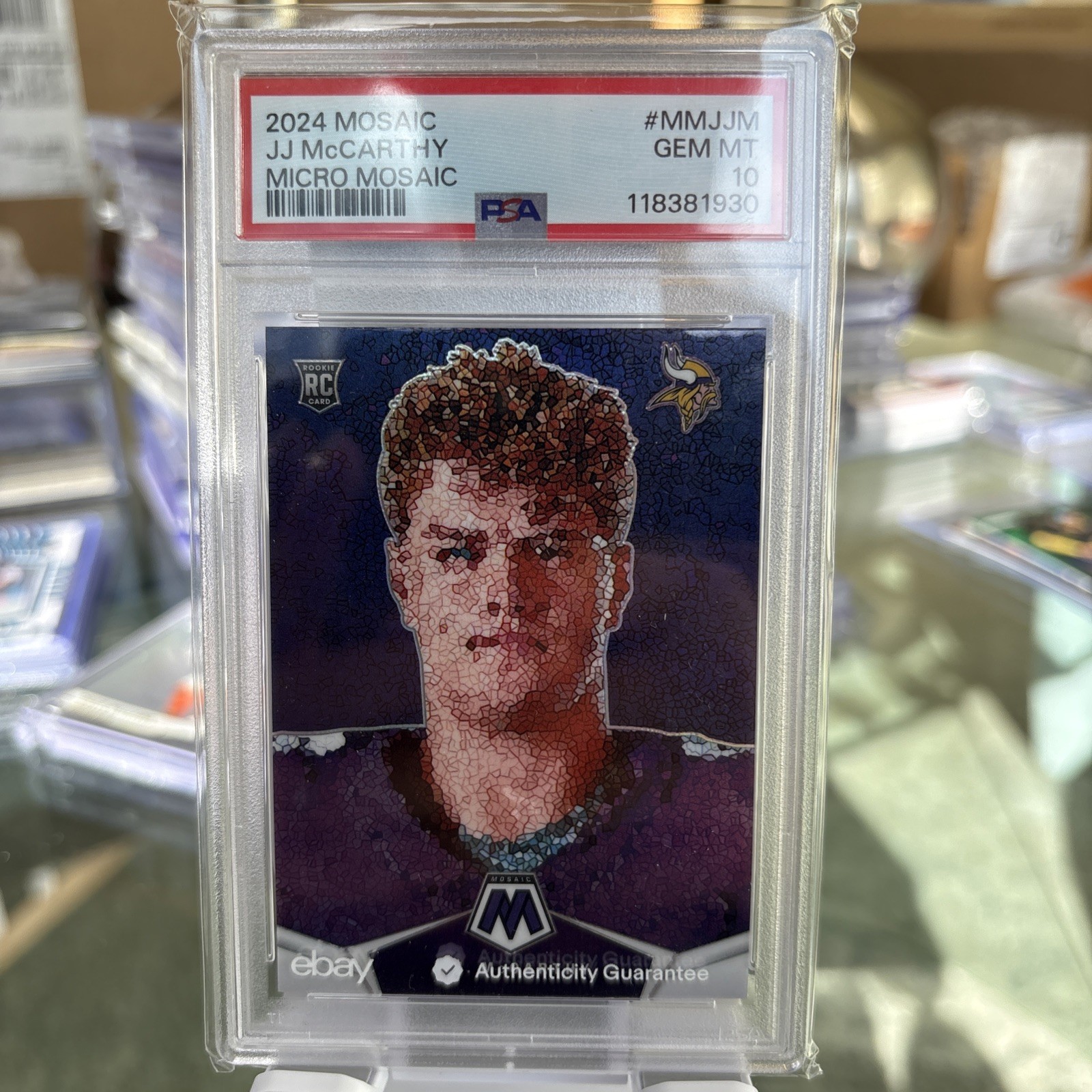 Rookie Micro Mosaic JJ McCarthy 2024 Mosaic PSA GEM 10