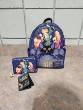 Loungefly Disney Hocus Pocus Sanderson Sisters Graveyard Mini Backpack& Wallet