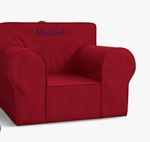 Pottery Barn Kids Anywhere Beanbag Slipcover Red Euc Plain