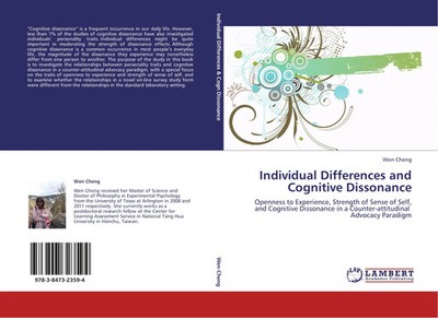 Wen Cheng | Individual Differences and Cognitive Dissonance | Taschenbuch (2012)