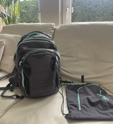 Schulranzen Satch Set 2-teilig, grau/mintgrün Mädchen Unisex Top Qualität