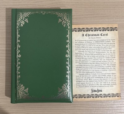 A Christmas Carol Charles Dickens Neiman-Marcus facsimile of 1843 Edition Green