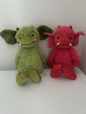 BNWT Genuine Jellycat “Pandora Pixie” And “Grizzo Gremlin” Soft Toys