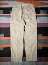 VTG Levi  s STA-Prest Big E Black Tab Grey/green Cotton Twill Pants 30x27.5