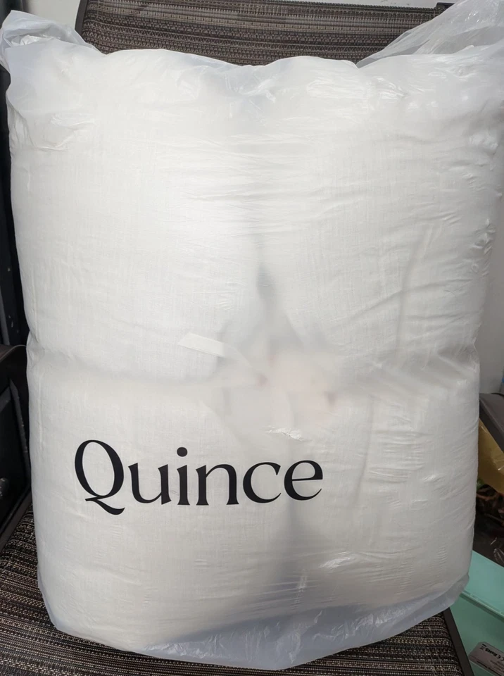 Quince European 亚麻梦幻被子 3 件套颜色白色尺寸 King/Cal King - 全新 - — 第 2/4 张图片