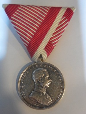 Österreich Francesco Giuseppe 2. Klasse Silber Medaille der Tapferkeit