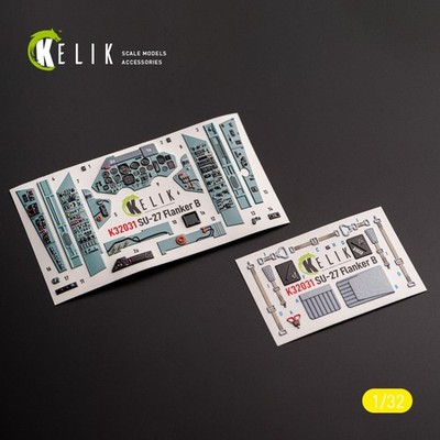 Suchoi SU-27. Interior 3D Decals (for Trumpeter model) Scale 1:32 KeliK K32031