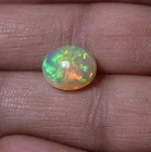 12X10 MM Oval Natural AAA Red Green Fire White Ethiopian Opal Cabochon 3.7 Cts