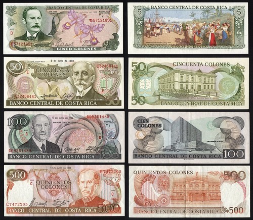 Costa Rica: Lot of 4x Costa Rican Circulated Banknotes | eBay