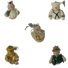 Encore Group Snow Buddies Christmas Ornament 3-Inches Lot of 5