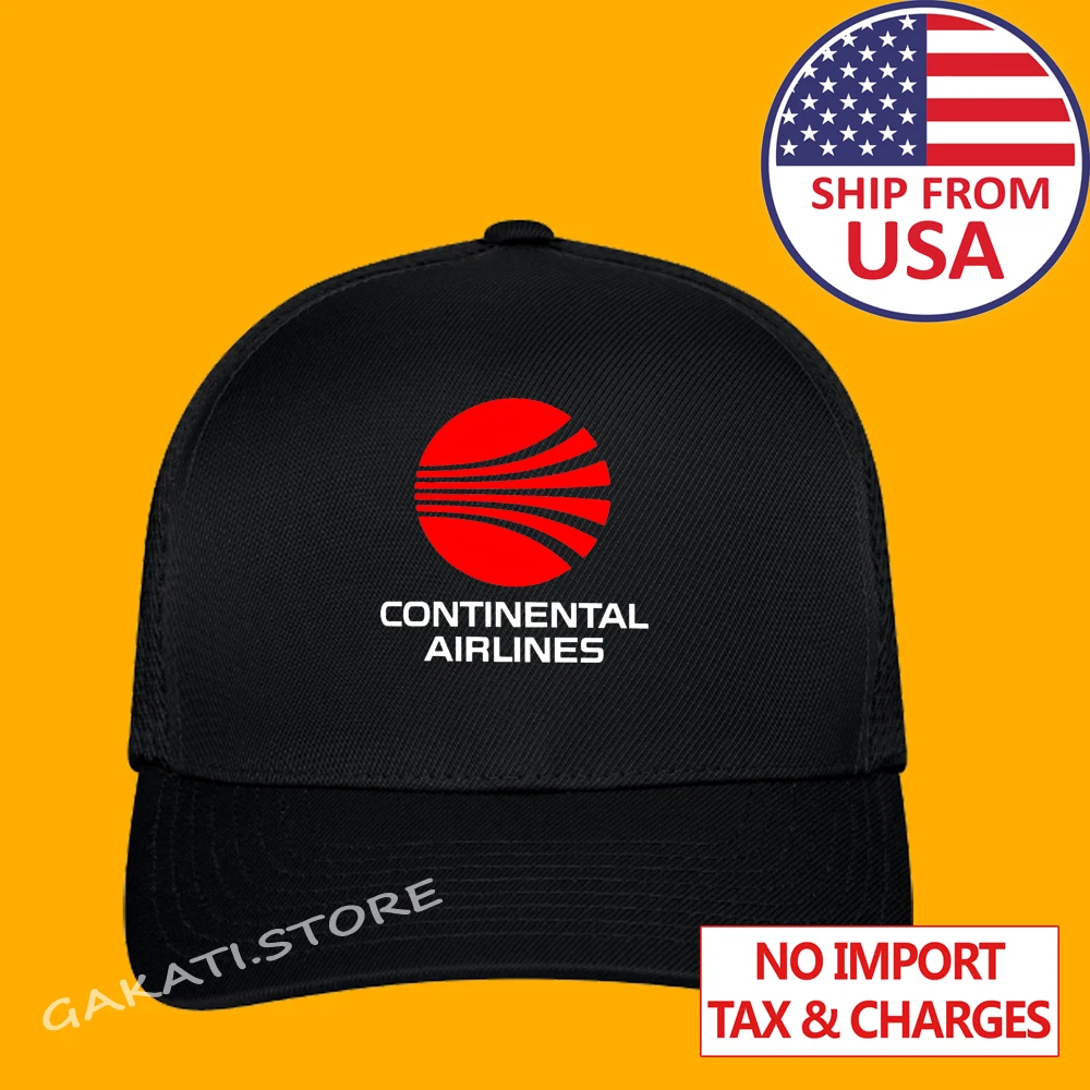 Continental Airlines Retro Black Hat Baseball Cap
