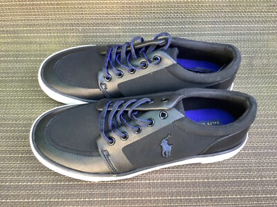 POLO RALPH LAUREN FAXON II SP LOW LACE UP CASUAL SNICKERS BLACK 
