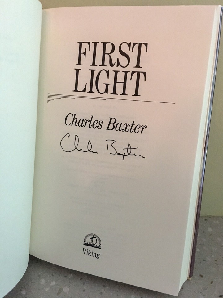 Charles Baxter SIGNED 2 books First Light. Feast of Love. Michigan. Ann