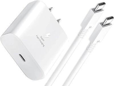 45W USB-C Charger for Samsung Galaxy S24 Super Fast Wall Charger 6FT Cable