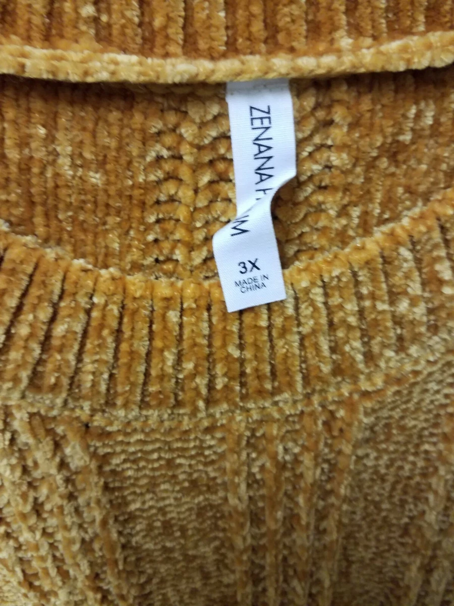 Zenana Premium golden orange chenille sweater 3x eBay
