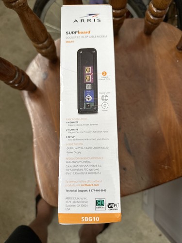 ARRIS SBG10 SURFBOARD AC1600 686 MB/S DOCSIS 3.0 WIFI CABLE MODEM SEALED -New - Picture 7 of 12