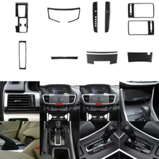 16pcs For Honda Accord 2013-17 Carbon Fiber Dash Center Console Interiror Trim