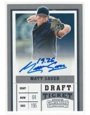2017 Panini Contenders Draft Picks #55 Matt Sauer Auto - NM-MT