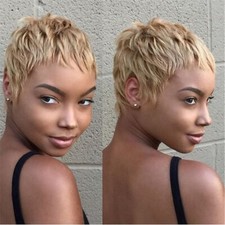 African Women's Chemical Fiber Short Hair Synthetic Pixie Cut Wig Cosplay Party