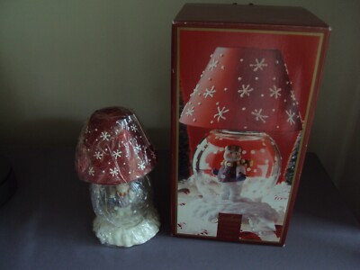GORHAM WINTER FOLLIES SNOWMAN GLOBE CANDLE LAMP NEW IN BOX