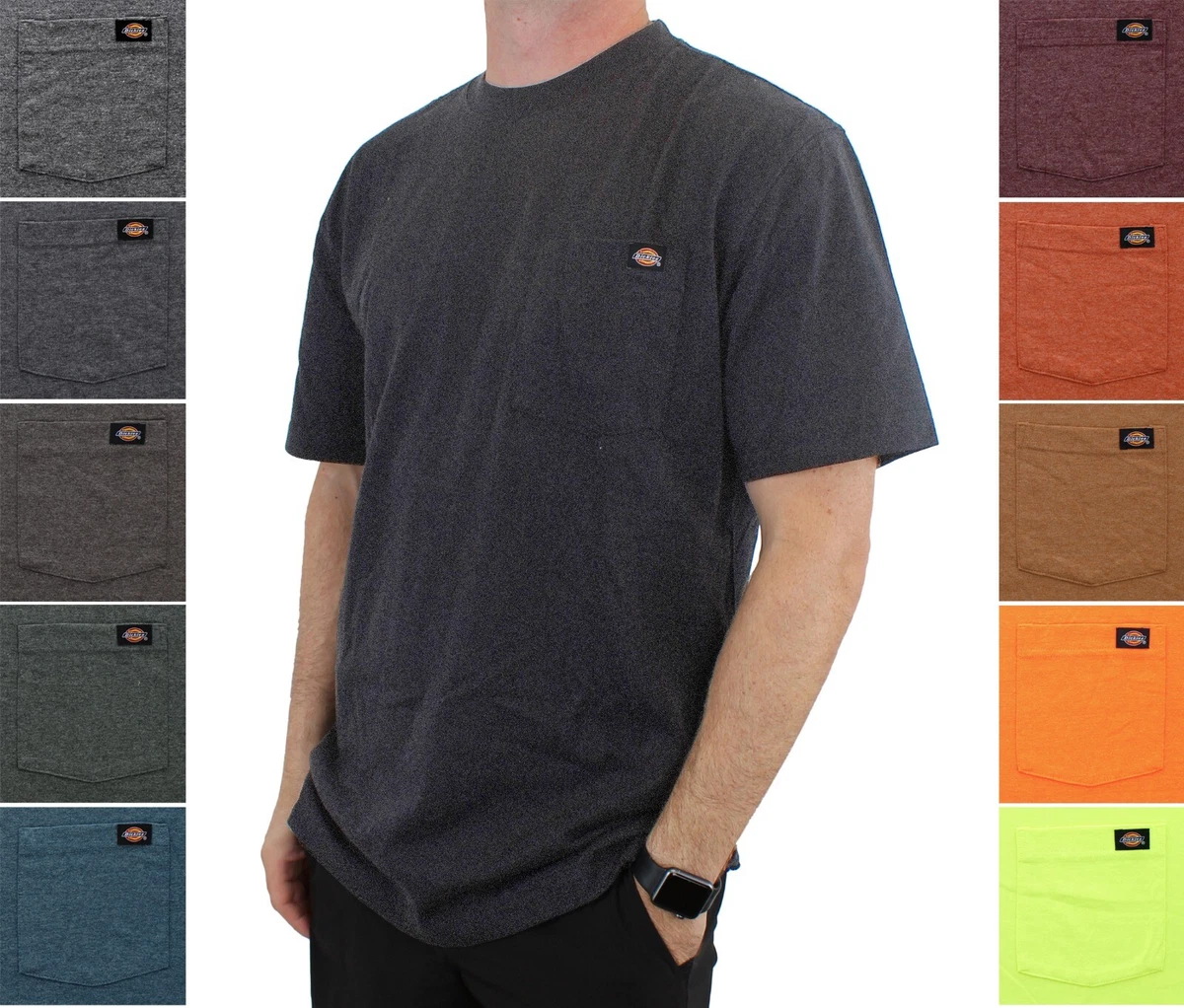 mens dickies pocket t shirts