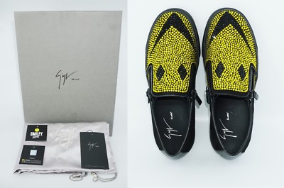 Giuseppe Zanotti Smiley Face snekears Giuseppe Zanotti Embellished Double Zip Smiley Sneakers,Nero  main image 3
