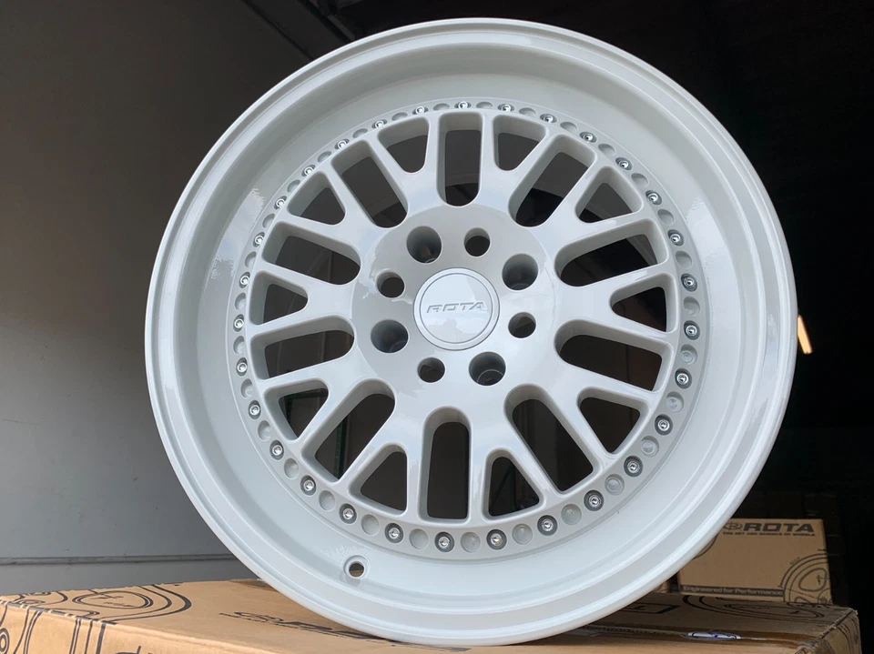 Rota Flush 15" 15x8 ET20 4x100 67,1 Blanco Ajuste Honda Civic Del Sol MX3 MX5 Miata Foto 2 de 2