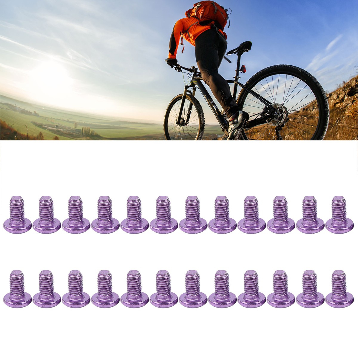 Purple)ZTTO 24PCS Alloy Steel Bicycle Brake Rotor Bolts
