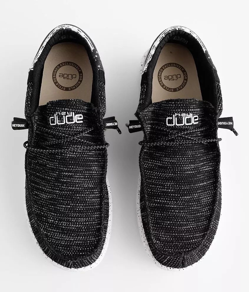 Hey Dude Shoes Wally Black Tie Buckle Exclusive Hey Dude Men main image 4