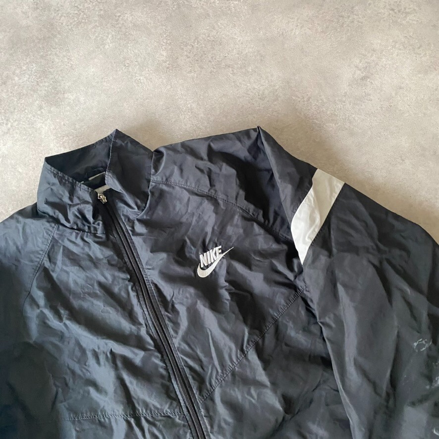 SACAI X NIKE Giacca a vento Nike Track uomo XL Y2K Swoosh vintage foderata ricamata nera