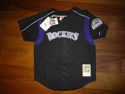 Larry Walker 2003 Mitchell & Ness Men's Rockies MLB Button Front BP Jersey M