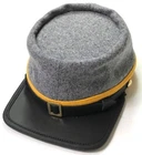 CIVIL WAR CSA CONFEDERATE CAVALRY GREY WOOL KEPI FORAGE CAP HAT-XLARGE