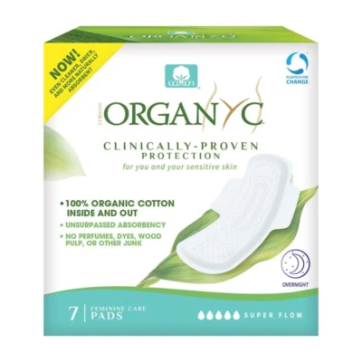 💚 Organyc Bio Extra und Overnight Pads 7er
