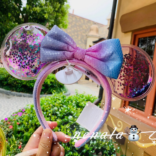 Shanghai Disney Parks Resort Ears Headband Minnie limited Ribbon Sequin Pink New Shanghai Disney main image 2