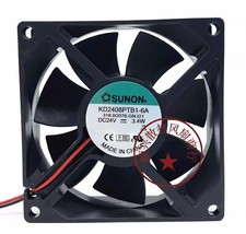 SUNON KD2408PTB1-6A 8025 DC24V 3.4W 8CM 2-Wire Silent Cooling Fan