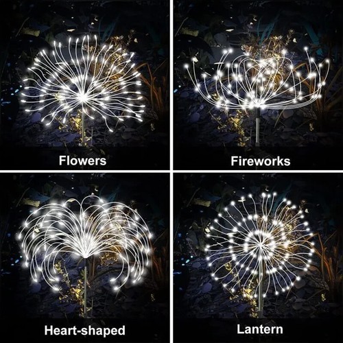 Firework Lights Garden Solar Outdoor Waterproof Path Lawn Lamp Decor 240/480 LED - Picture 17 of 25