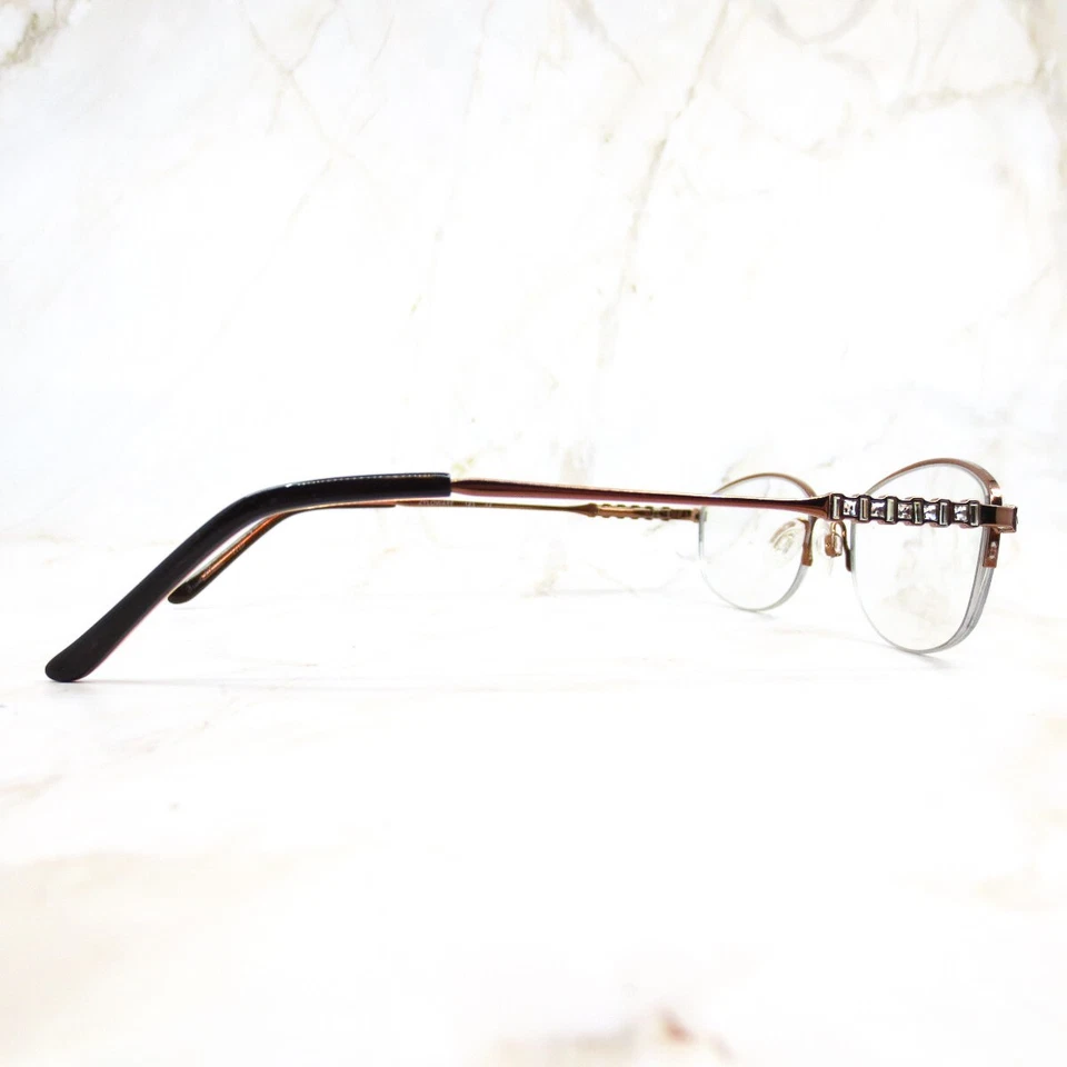 Sophia Loren Zyloware 183 Eyeglasses Frame M163 Womens Brown Half Rim 52-19-135 - Image 3 of 4