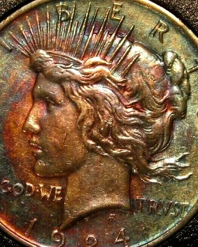 1924 PEACE DOLLAR AND ALMOST UNCIRCULATED