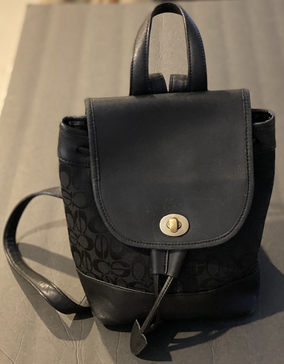 Vintage Classic SportsCoach Backpack Bag Leather & Fabric Vintage Classic SportsCoach Backpack Bag Leather & Fabric