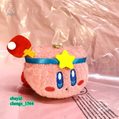Star Kirby Keychain Charm Doll Cute Playing Ping Pong Kirby Soft