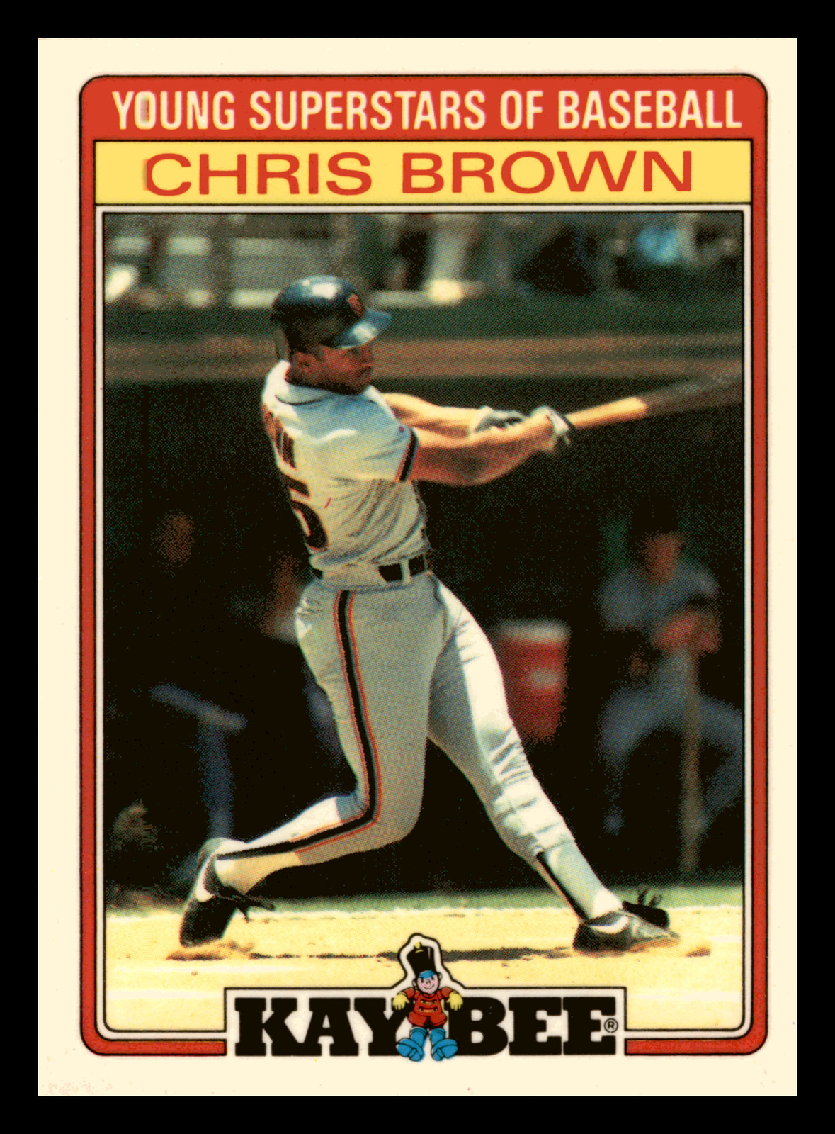 1986 Topps Kay-Bee Young Superstars of Baseball Chris Brown  #2