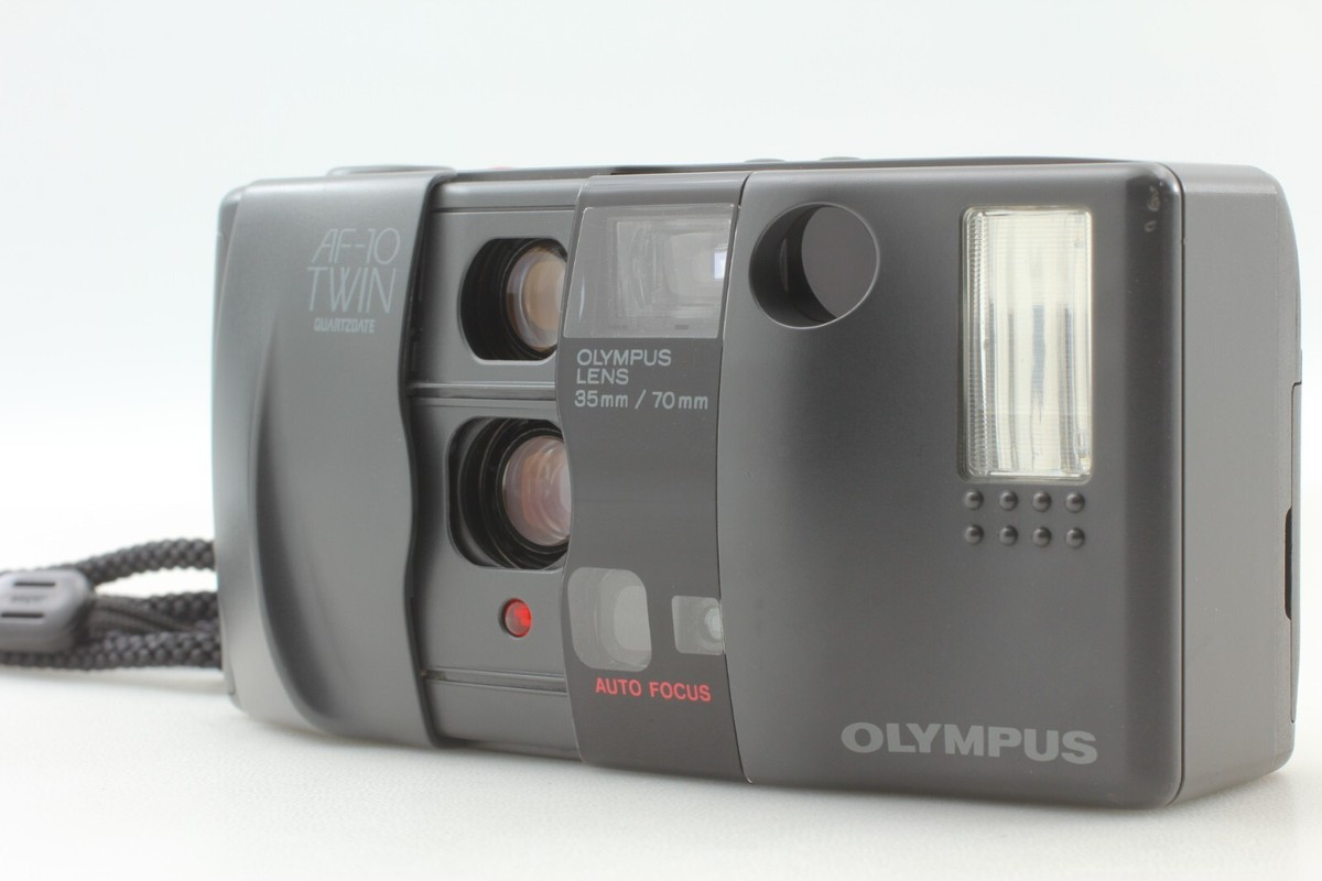 N MINT w/Strap] Olympus AF-10 Twin QD Point & Shot 35mm Film