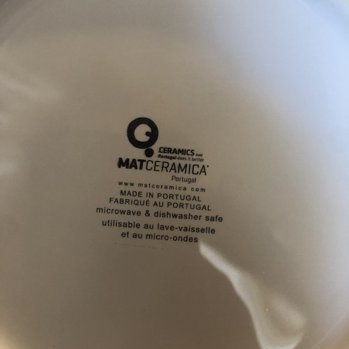 Metceramica Beaded Dinner Plates (2) White Embossed Dot - Picture 3 of 6