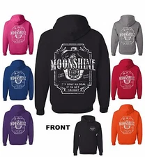 Moonshine Sweatshirt American Made Smoky Tennessee Whiskey Jar Hoodie Drinking