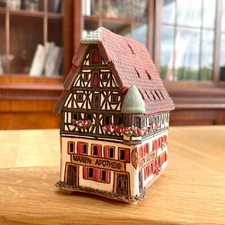 Ceramic Miniature Cone Incense Holder Marienapotheke in Rothenburg 10cm © Midene