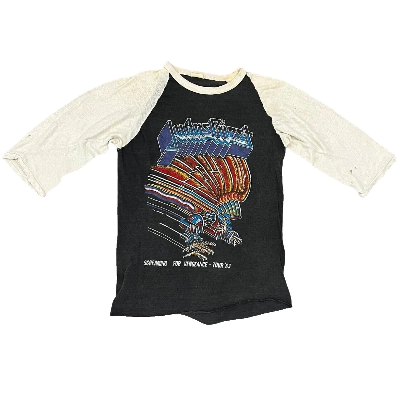 Cotton 3/4 Sleeve Regular Size Vintage T-Shirts for Men