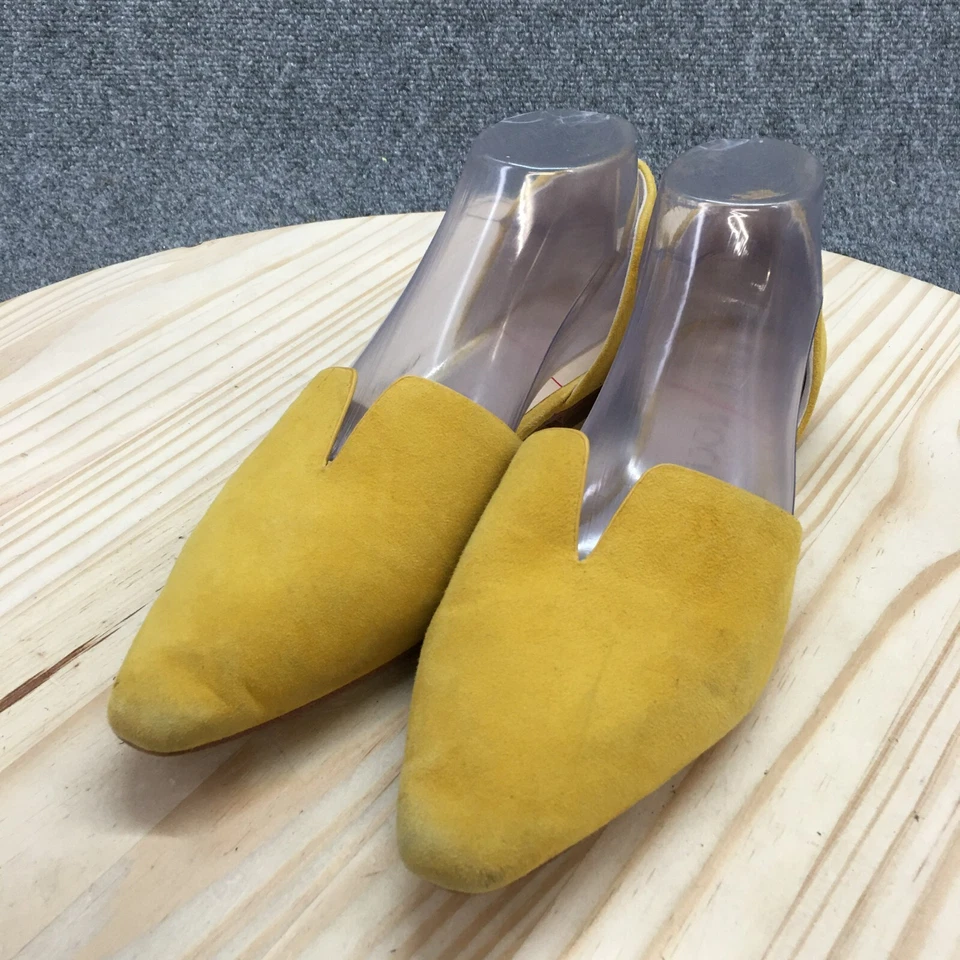 Sole Society Shoes Womens 9 M Benna D'orsay Flats Yellow Leather Pointed Casual - Image 3 of 4