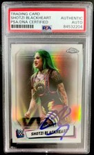 Shotzi Blackheart Signed 2021 Topps Chrome WWE IV Trading Card PSA DNA Slabbed