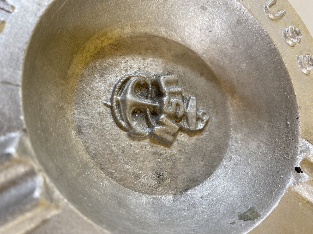rare USN United States Navy USS CPO MESS Yarnell metal ashtray
